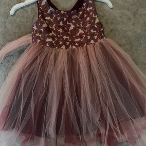 Toddler Pink/Maroon Dress